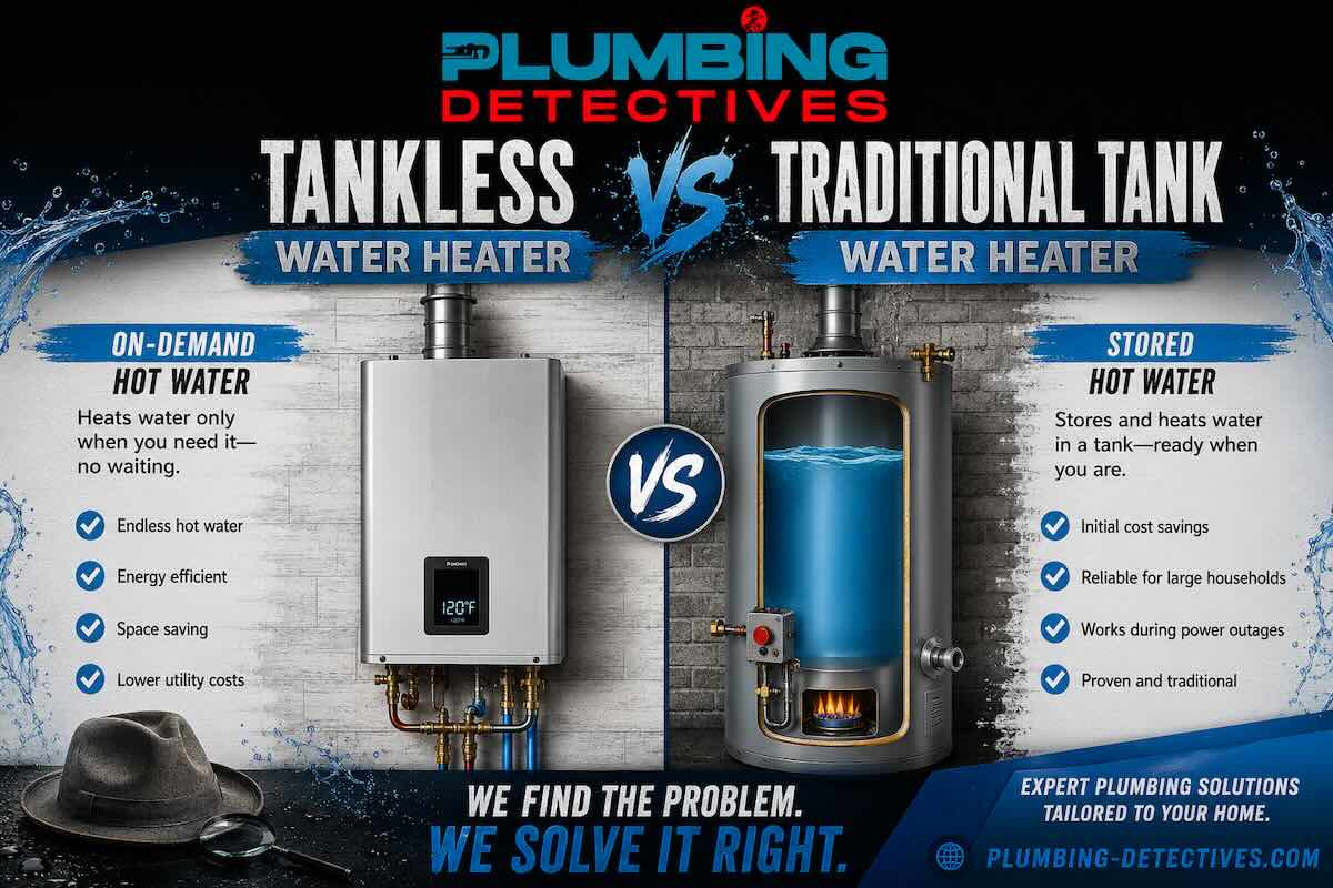 Plumbing Detectives Tankless Vs Traditional Water Heater